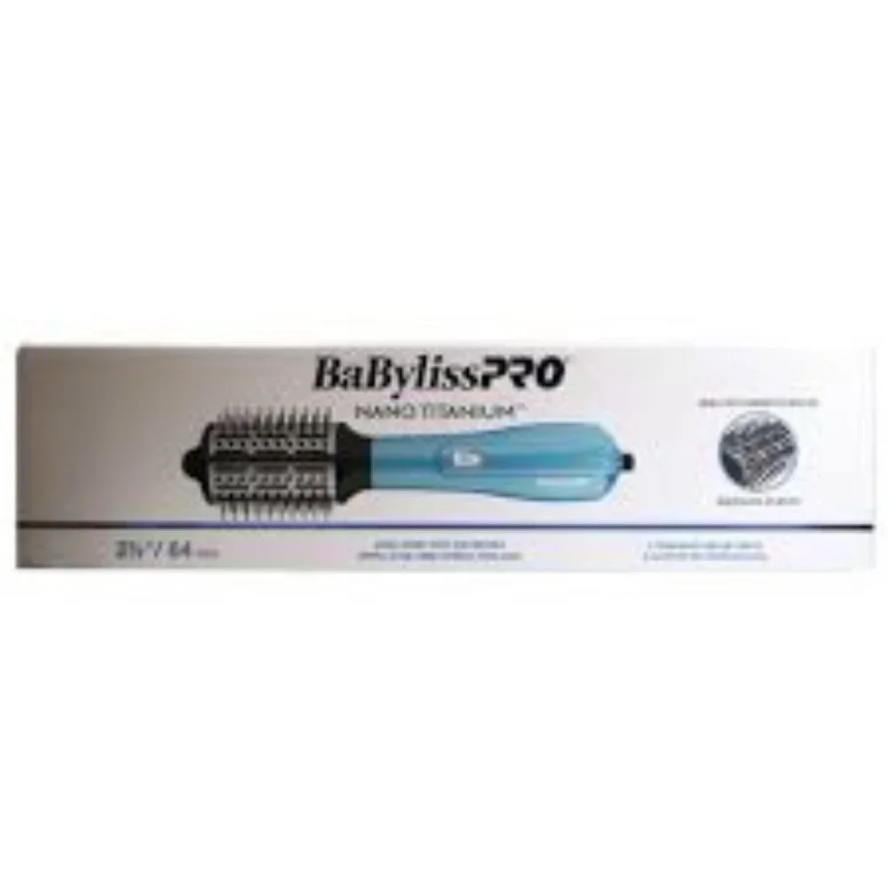 NEW BABYLISSPRO NANO TITANIUM OVAL IONIC HOT AIR BRUSH 2 1/2